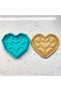 Diamond Heart Cookie Mold and Stamp Set |   Gemstone Cut Heart Design |   Valentine's Day and Engagement