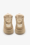 Beige Genuine Leather Suede Lace-Up Thick Sole Women's Boots - 3