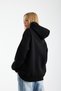 Women's Tops Stone Printed Hooded Kangaroo Pocket Zippered Three Thread Sh Fleece-Lined O Oversized Sweatshirt - 2