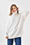Women's Turtleneck Ribbed Knit Oversized Knitwear Tunic 223009 - 3