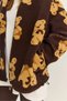 Women's Brown Hooded Pocket Detailed Teddy Oversize Fleece Sweatshirt 4133 60283893 - 5