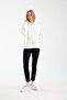 Women's Tops Stone Printed Hooded Kangaroo Pocket Zippered Three Thread Sh Fleece-Lined O Oversized Sweatshirt - 6