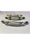 Emerald 128 mm Cabinet Drawer Kitchen Handle Chrome Porcelain Looking Handle - 3
