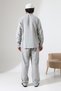 Men's Muslin Hakim Collar Shirt and Pants Two-Piece Set, Modern Hajj Umrah Outfit - Gray (Vşn) - 8