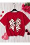 Unisex Heart Ribbon Printed Design Tshirt