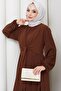 Ayrobin Dress with Tie Detail Brown Hm2873 - 2