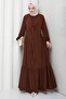 Ayrobin Dress with Tie Detail Brown Hm2873 - 3