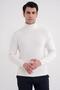 Men's Comfort Fit Comfortable Fit Wool Ecru Off-White Knitwear Sweater Tr 895 - 3
