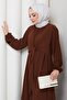 Ayrobin Dress with Tie Detail Brown Hm2873 - 7