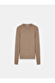 10841 Mock Neck Cashmere Blended Knitwear Sweater-Dark Mink - 5
