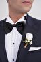 Slim Fit Removable Satin Collar Vest Navy Blue Groom Suit Tuxedo Suit Black 077 - 6