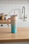Horizon Thermos Cup with Straw Turquoise 1000ml B6838 - 3