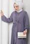 Ayrobin Dress with Tie Detail Gray Hm2873 - 7