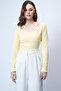 Yellow Heart Collar Long Sleeve Knitted Blouse Alc-X14791 - 4