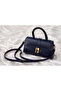 Women's Gold Lock Detailed Mini Hand and Shoulder Bag - Long Strap
