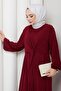 Tie-Detail Aerobin Dress Burgundy HM2873 - 7