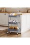 Metal stand for home and kitchen organization, black color