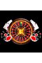 Roulette - Gambling - Paper - Game - Dice - Casino Printed Unisex 100% Cotton Hooded Black Sweatshirt - 2