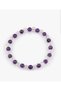 Amethyst - Pink Quartz Natural Stone Bracelet 6 mm Round Cut