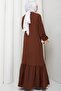 Ayrobin Dress with Tie Detail Brown Hm2873 - 6
