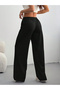 Women's 3-Pack Anthracite + Black + Gray Loose Oversized Comfortable Fit Wide Leg Sweatpants - 7