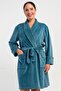 Women's Plus Size Dressing Gown - Velvet Shawl Collar with Pockets 100% Cotton Dressing Gown C3T2N0705