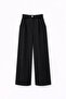4603 Women's Velvet Pleated Loose Trousers Black