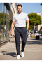 Large Size Men's Three Pocket Sweatpants 340 Navy Blue - 6