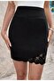 High-Waisted Mini Skirt with Lace Details