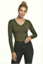 Women's V-Neck Snap Bodysuit - 6