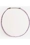 Certified Amethyst 2 mm Faceted Cut Dizi Natural Stone Necklace