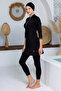 Julya liralı battal half sleeve hijab swimsuit 2600-p - 4
