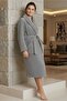 Women's Gray Dressing Gown - 2