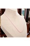 Certified Pink Quartz 2 mm Faceted Cut Dizi Natural Stone Necklace - 2