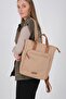 Nut - Tan Satin Women's Handbag Sp1226 - 5