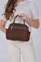 Coffee - Brown Satin Women's Handbag Sp1219