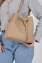 Beige - Beige Mini Rolax Women's Shoulder Bag Sp1241 - 2