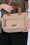 Nut - Tan Satin Women's Handbag Sp1230 - 4