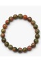 Unakite Natural Stone Bracelet 8 mm Sphere Cut