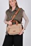 Nut - Tan Satin Women's Handbag Sp1230 - 2