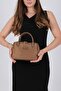 Tütün - Brown Satin Women's Handbag Sp1224 - 3