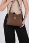 Brown - Brown Mini Rolax Women's Shoulder Bag Sp1242