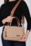 Nut - Tan Satin Women's Shoulder Bag Sp1227 - 5