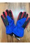 Motorcycle Patterned Blue Color Lined Boys' Ski and Snow Gloves for Ages 6-10 - 2