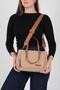 Nut - Tan Satin Women's Shoulder Bag Sp1227 - 6