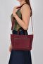 Burgundy - Burgundy Satin Women's Handbag Sp1214 - 2
