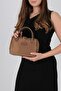 Tütün - Brown Satin Women's Handbag Sp1224 - 4