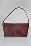 Burgundy Color Magnetic Knitwear Patterned Women Bag - 4