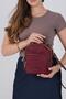 Burgundy - Burgundy Satin Women's Crossbody Bag Sp1220 - 4