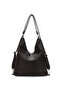 Women's Black Versatile Strappy Hand, Backpack and Shoulder Bag - 8